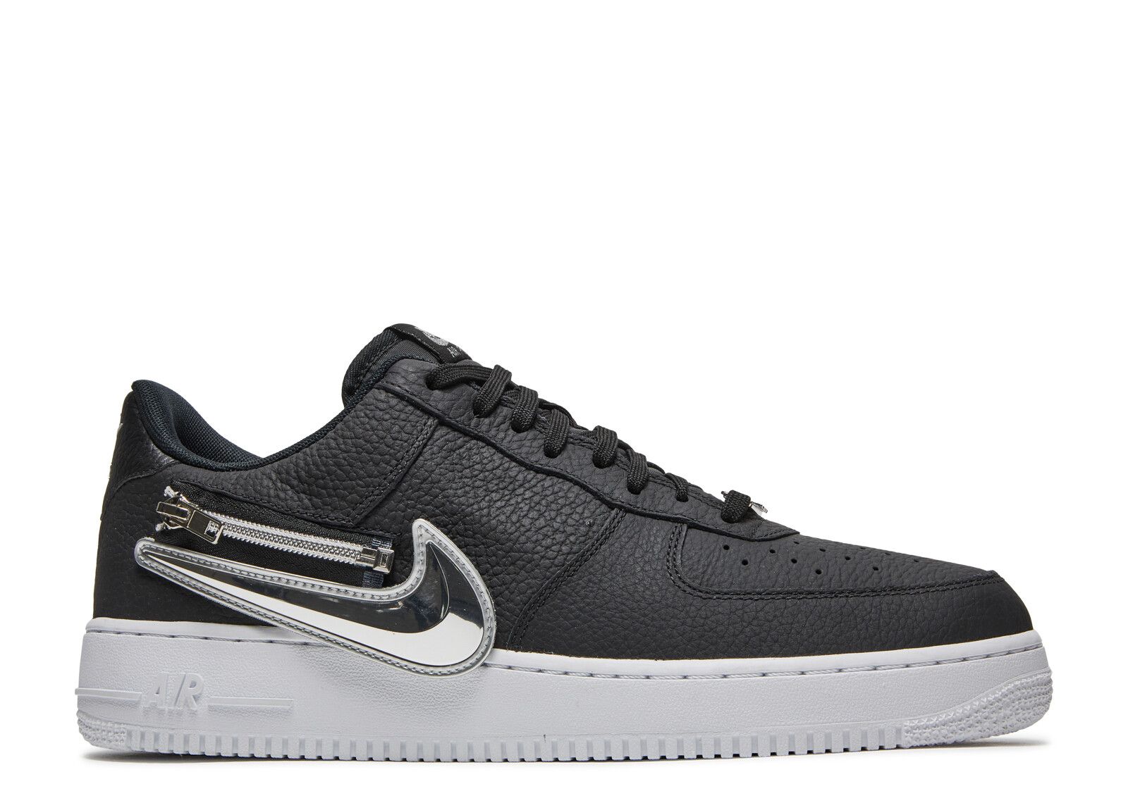 Air Force 1 '07 Premium 'Silver Swoosh' - Nike - CW6558 001 - black ...