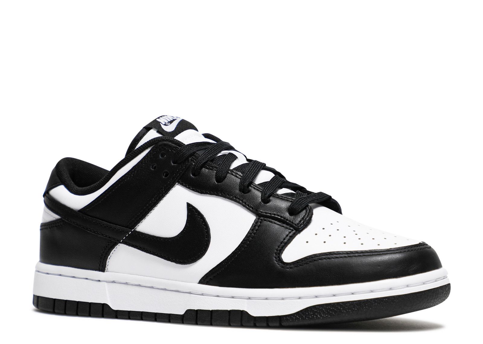 dunk low black white in stores