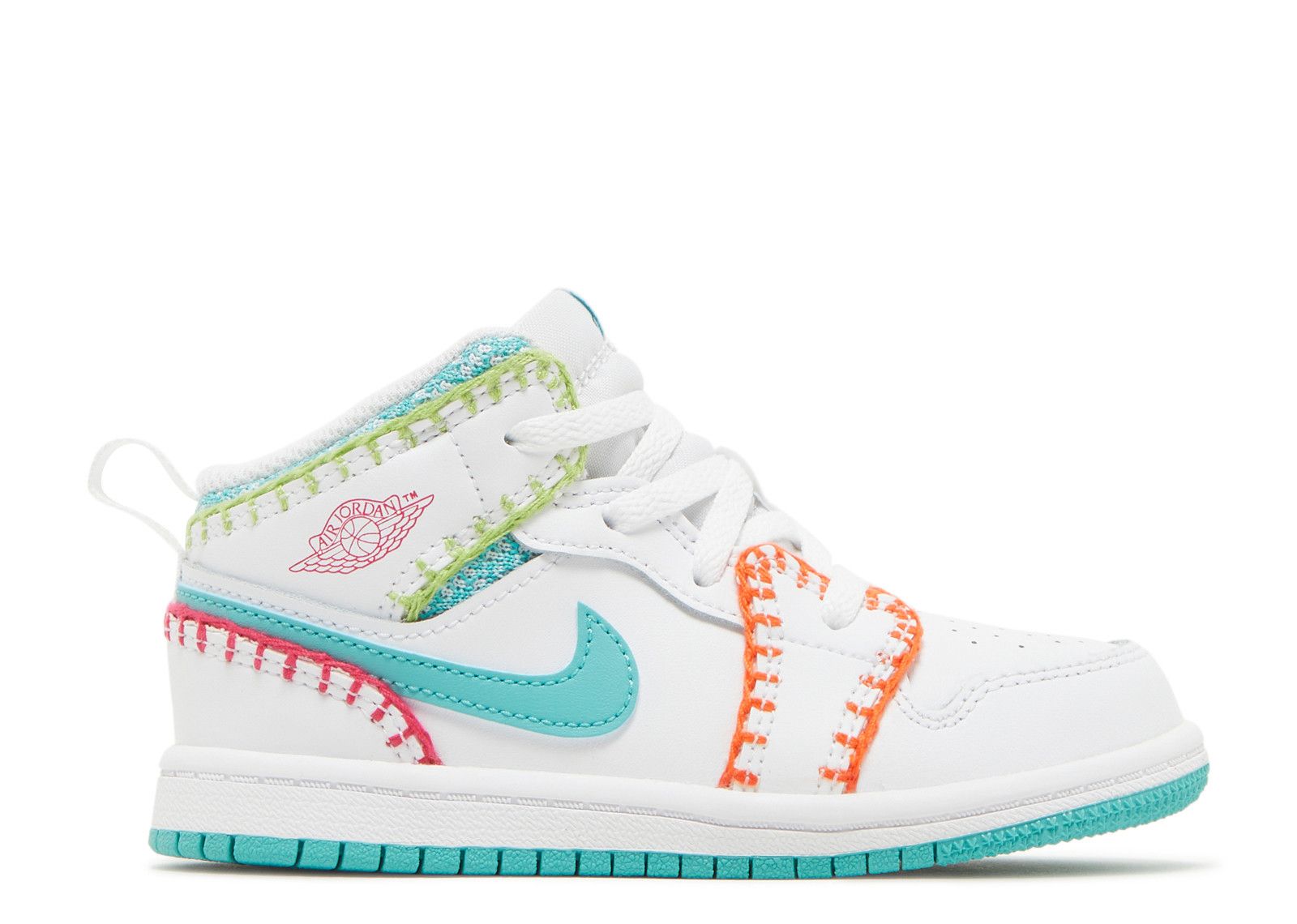 Air Jordan 1 Mid SE TD 'Multi Knit' - Air Jordan - DM6220 100 - white/rush pink/rush orange 