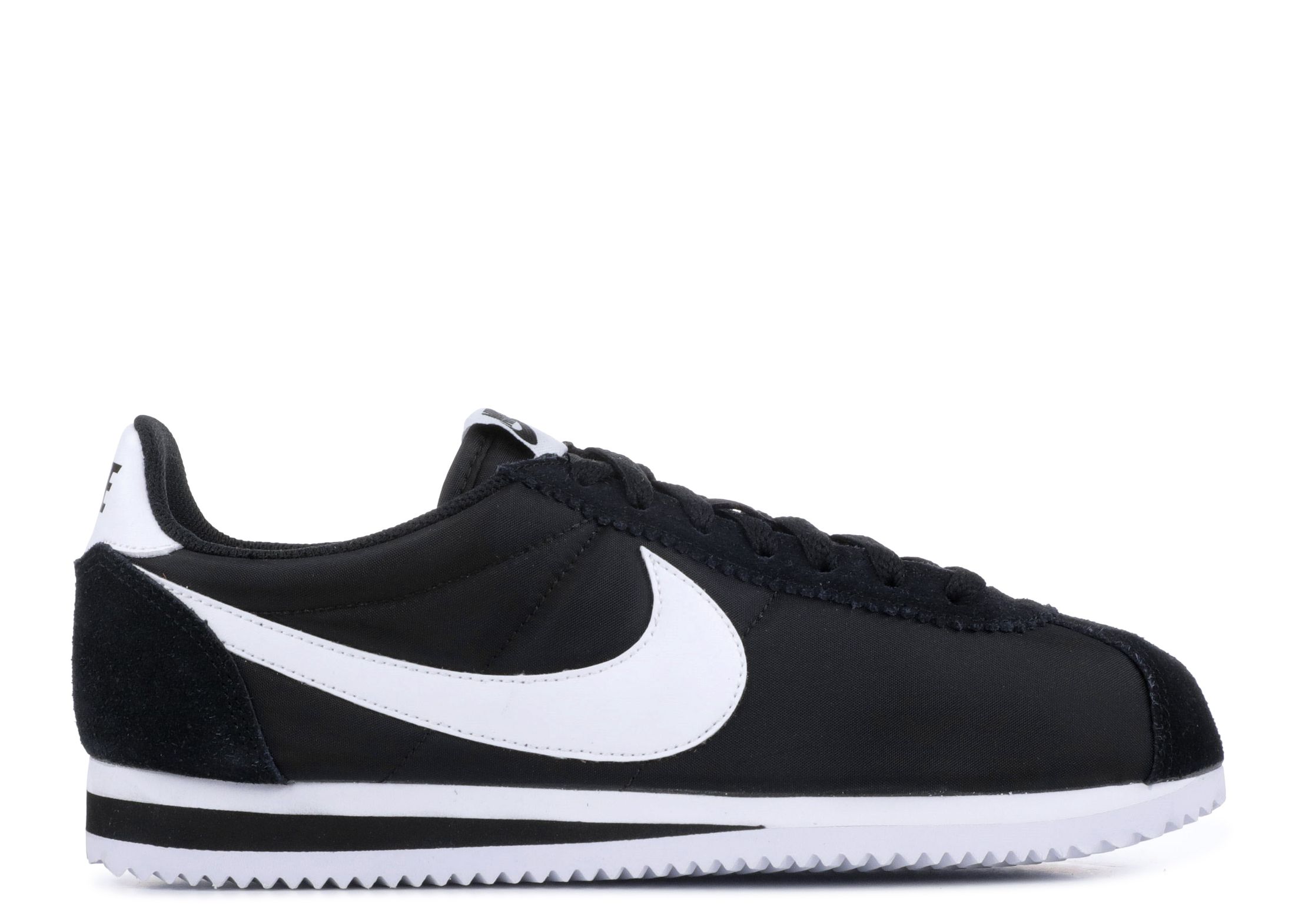 nike black cortez nylon