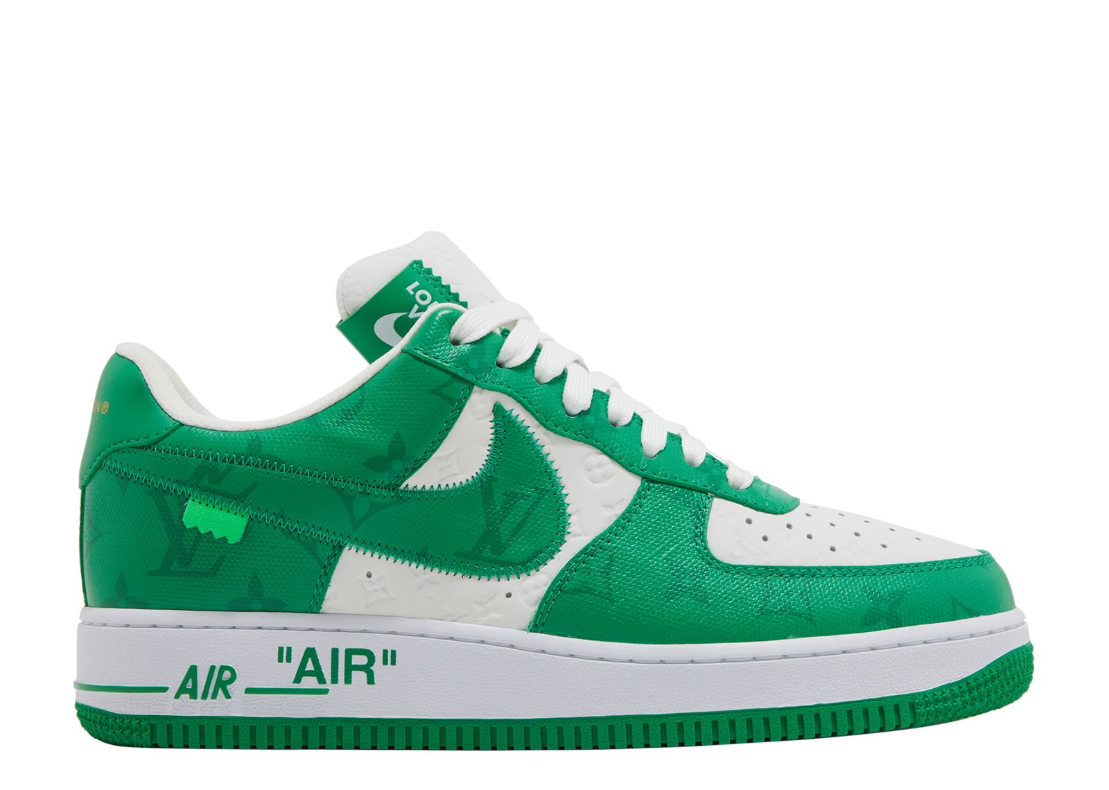 Louis Vuitton X Air Force 1 Low 'White Gym Green' - Nike - 1A9V WHITE ...