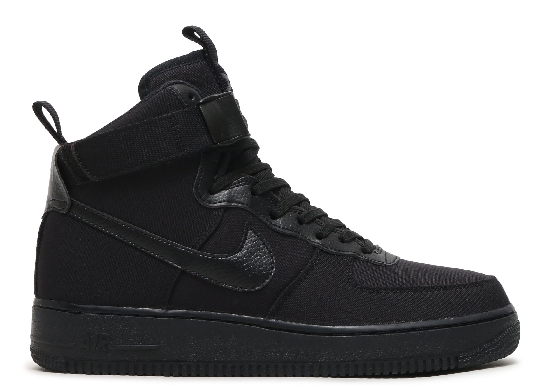 Air Force 1 High 'Black Canvas' - Nike - AH6768 001 - black/black ...