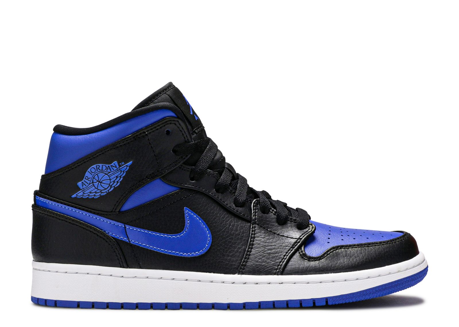 Air Jordan 1 Mid 'Black Hyper Royal' - Air Jordan - 554724 068 - royal