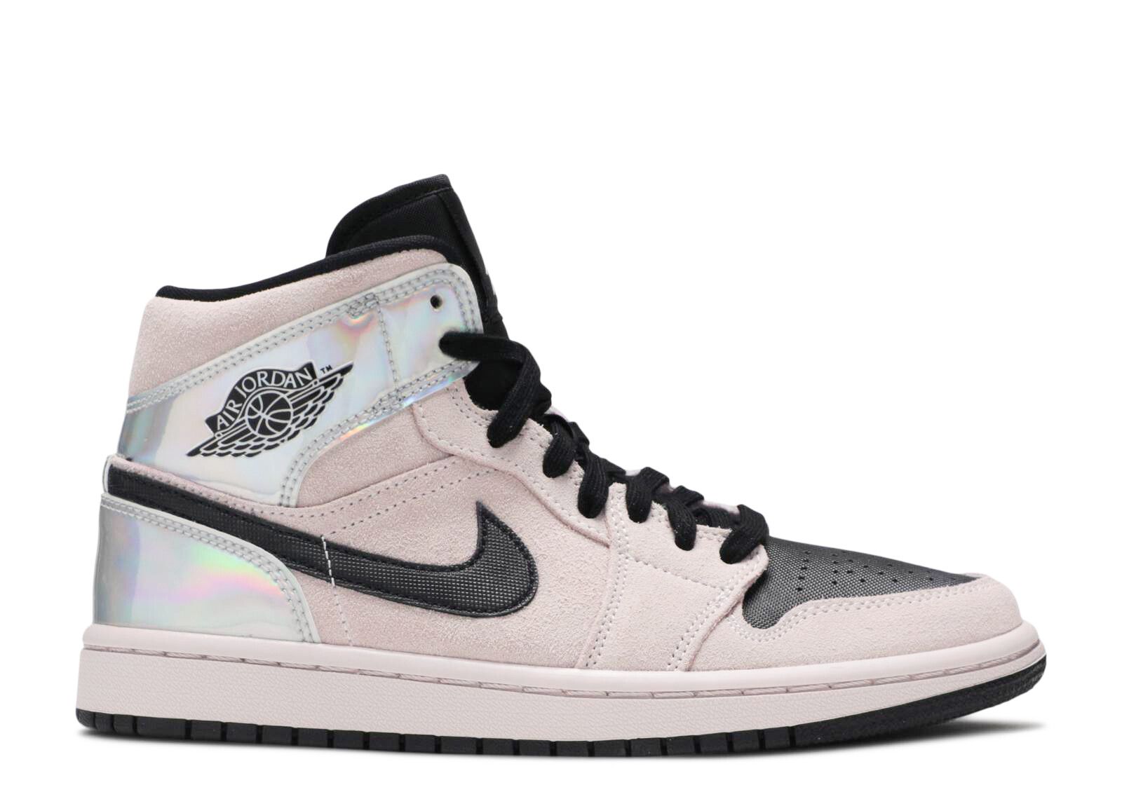 Wmns Air Jordan 1 Mid 'Iridescent' - Air Jordan - BQ6472 602 - barely rose/black/multi | Flight Club