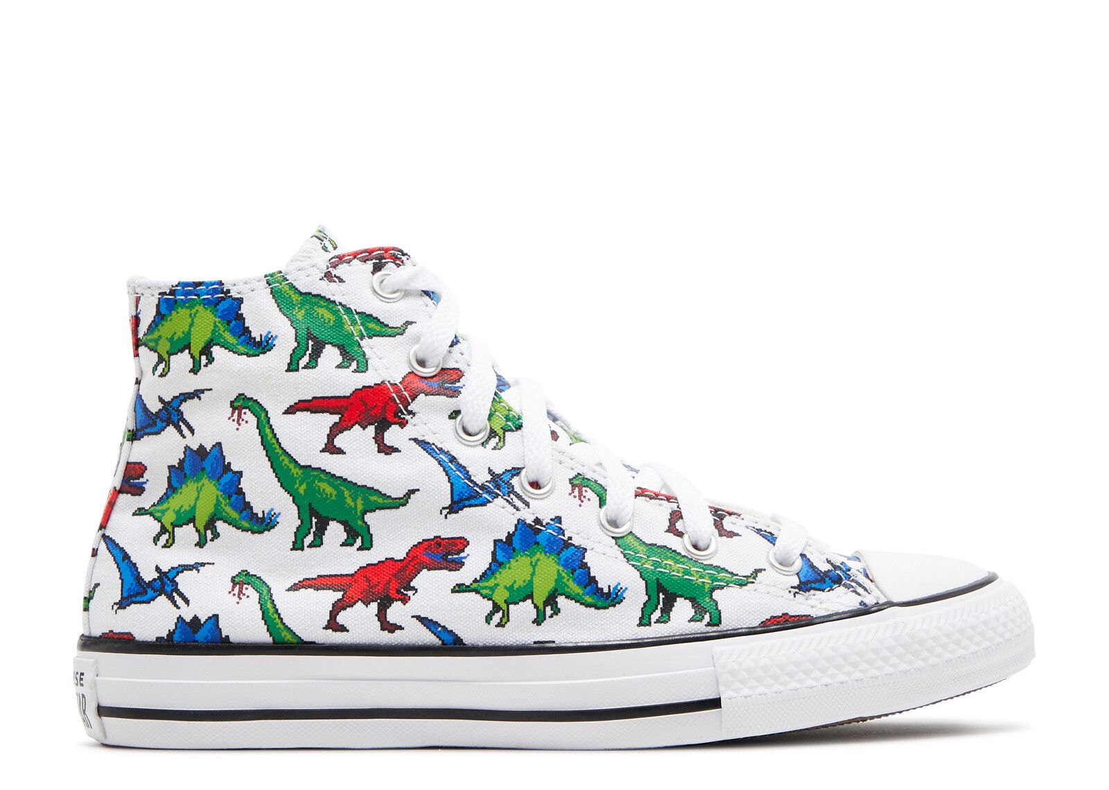 Chuck Taylor All Star High GS '8 Bit Dino' - Converse - 670349F - white ...