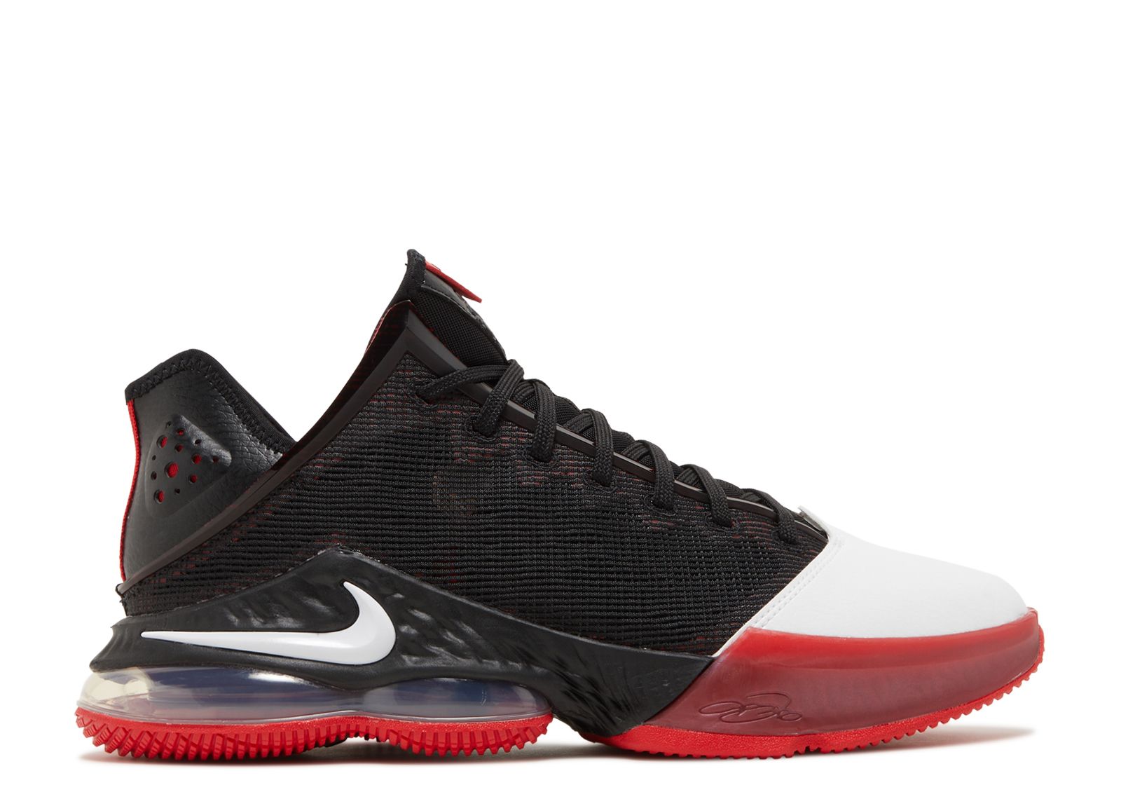 LeBron 19 Low 'Bred' - Nike - DH1270 001 - black/university red/white ...