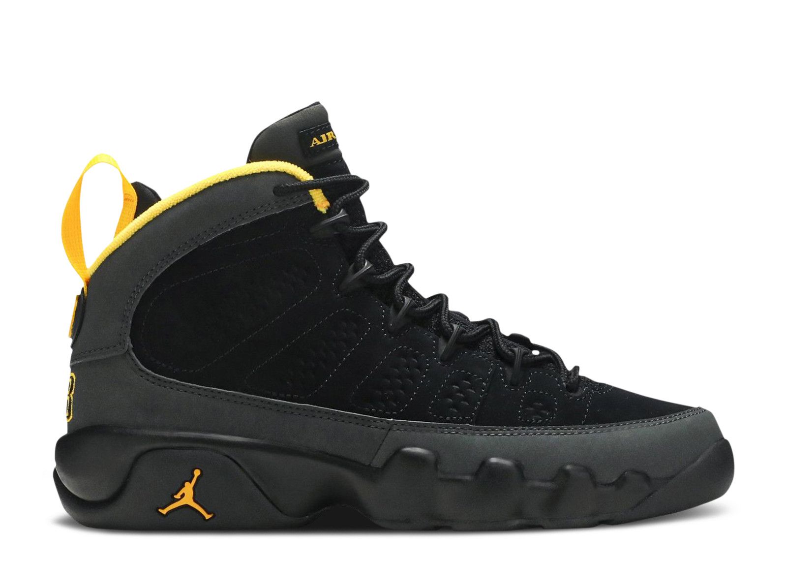 Air Jordan 9 Retro GS 'Dark Charcoal University Gold' Sample Air