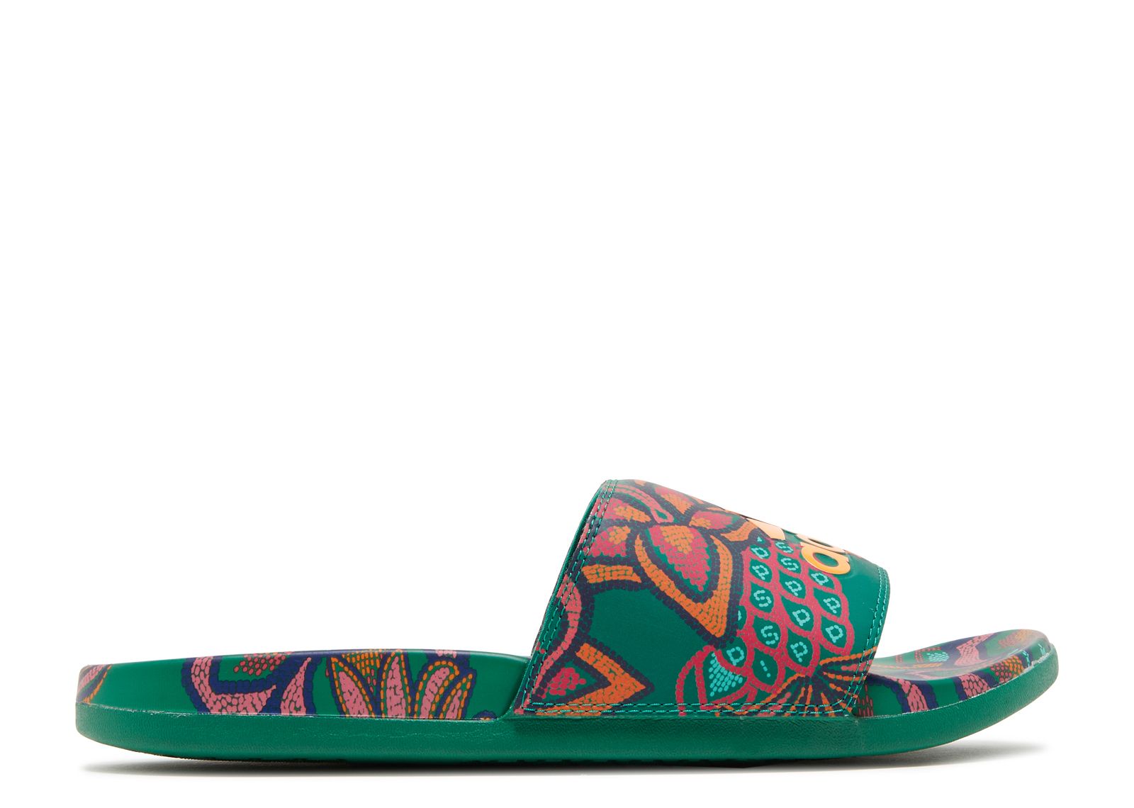 Wmns Adilette Comfort Slide 'Floral Bold Green' - Adidas - GX4302 ...