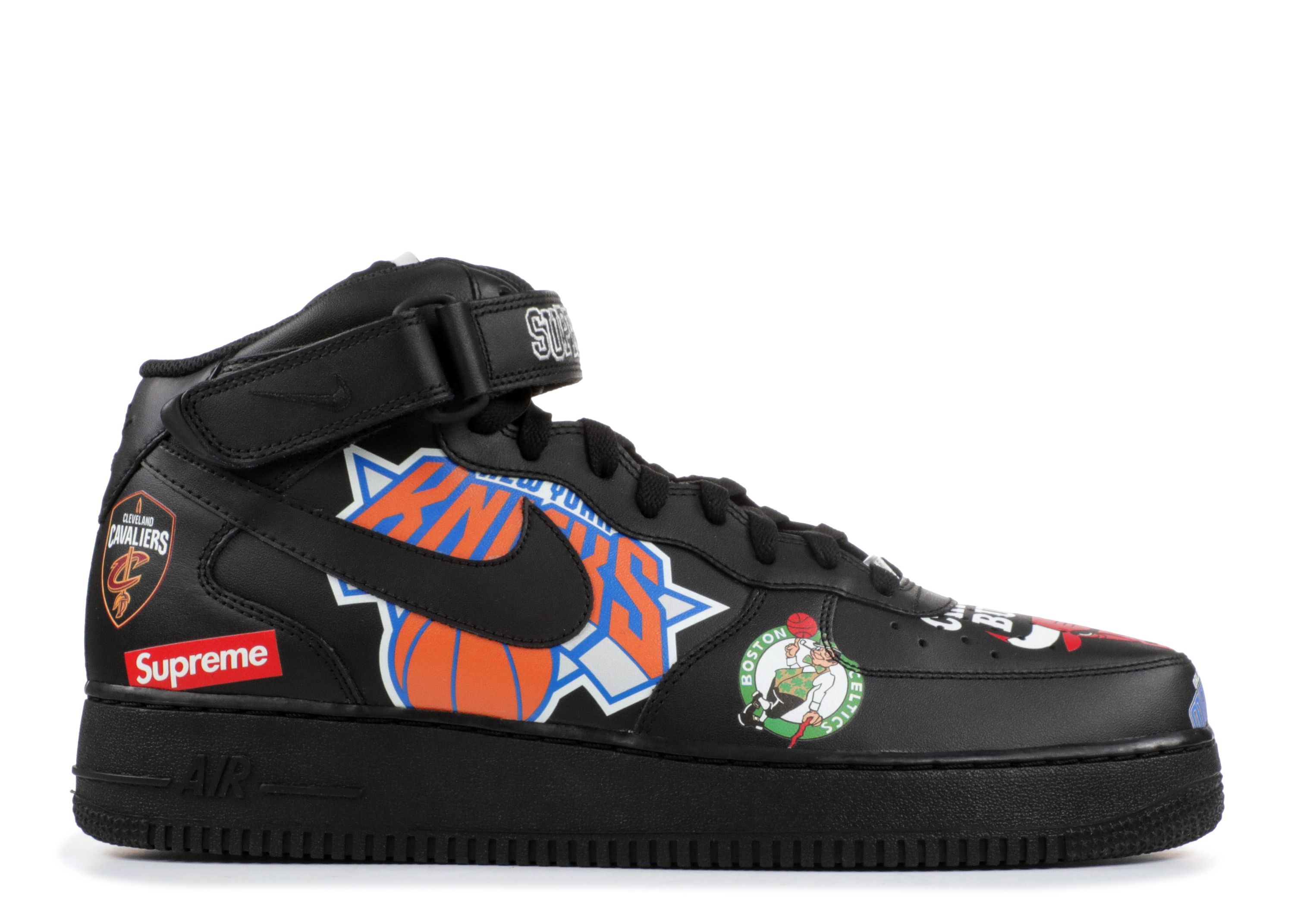 supreme x nba x nike air force 1 mid black