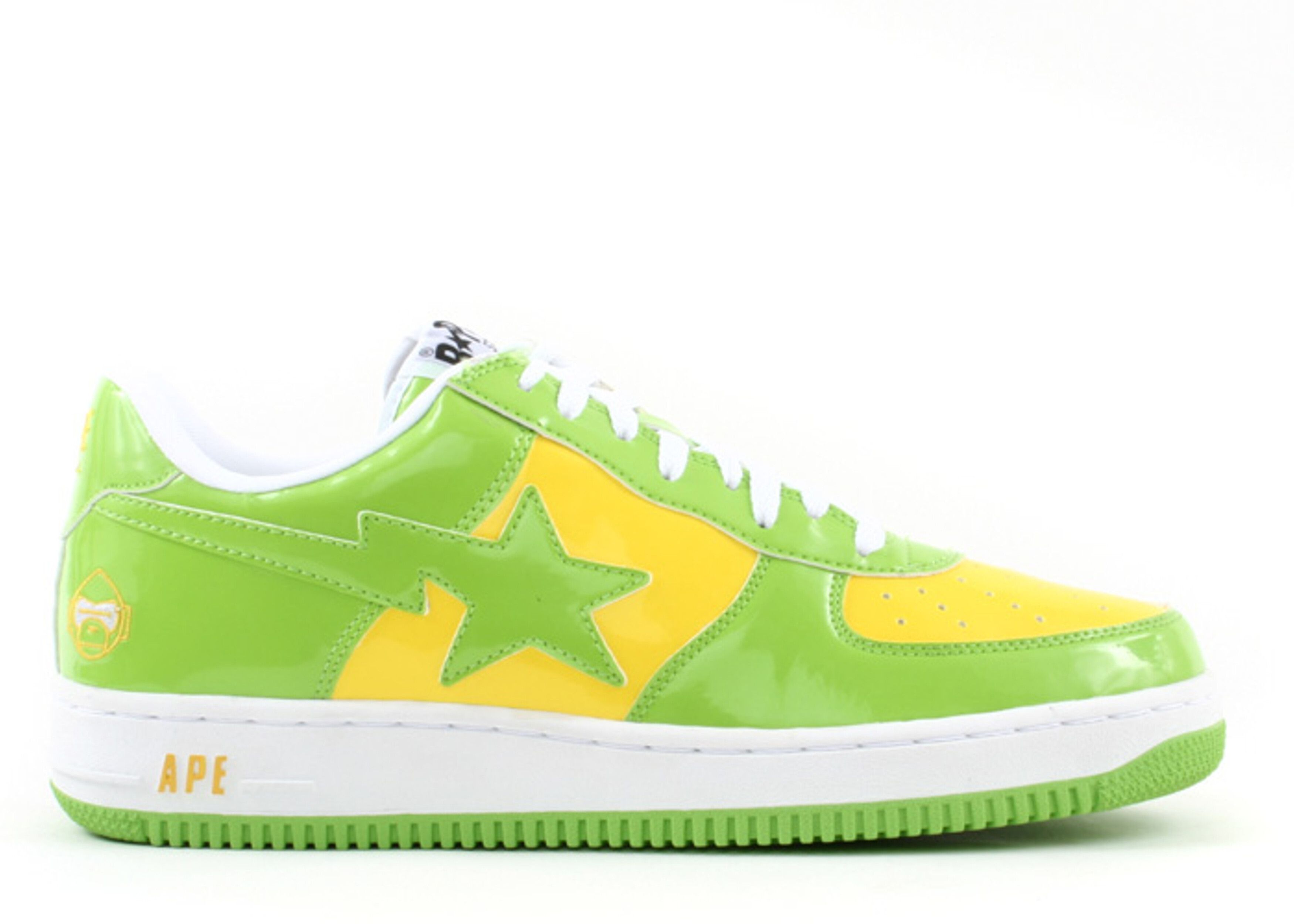 green yellow blue bapesta