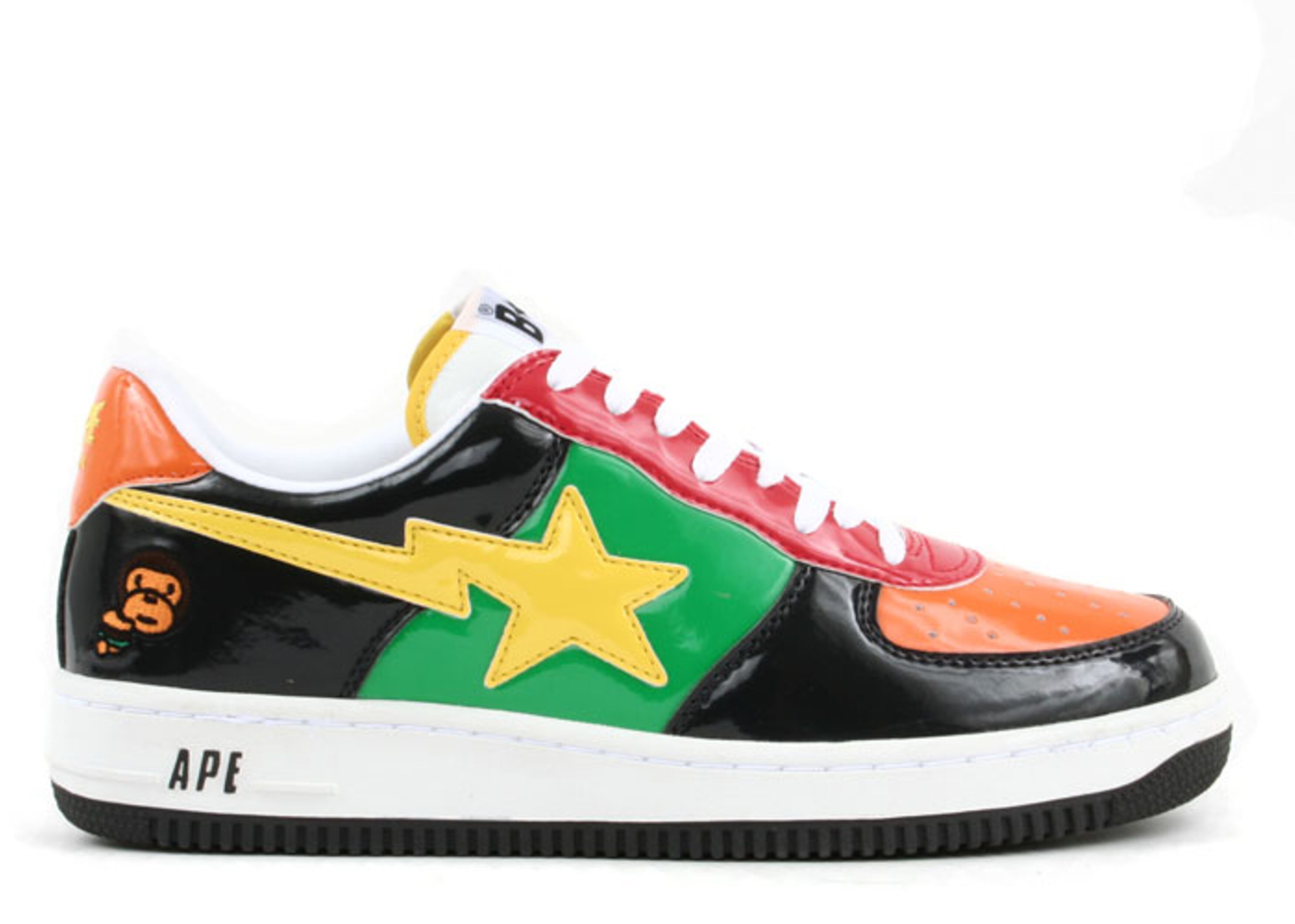 Bapesta FS 001 Low �Baby Milo Green Orange Black Yellow
