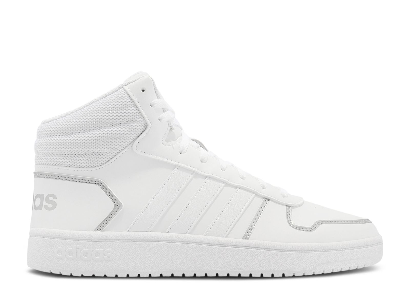 Wmns Hoops 2.0 Mid 'White Silver Metallic' - Adidas - FY6023 - cloud ...