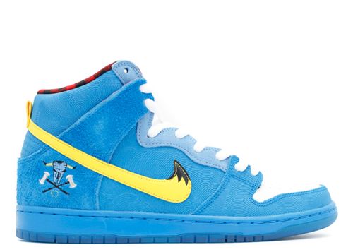 blue white and yellow dunks