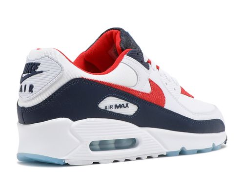 Air Max 90 'USA Denim' - Nike - DJ5170 100 - white/chile red/midnight navy | Flight Club