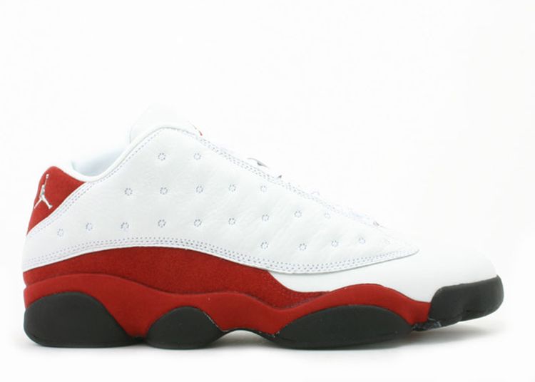 white and red jordan 13