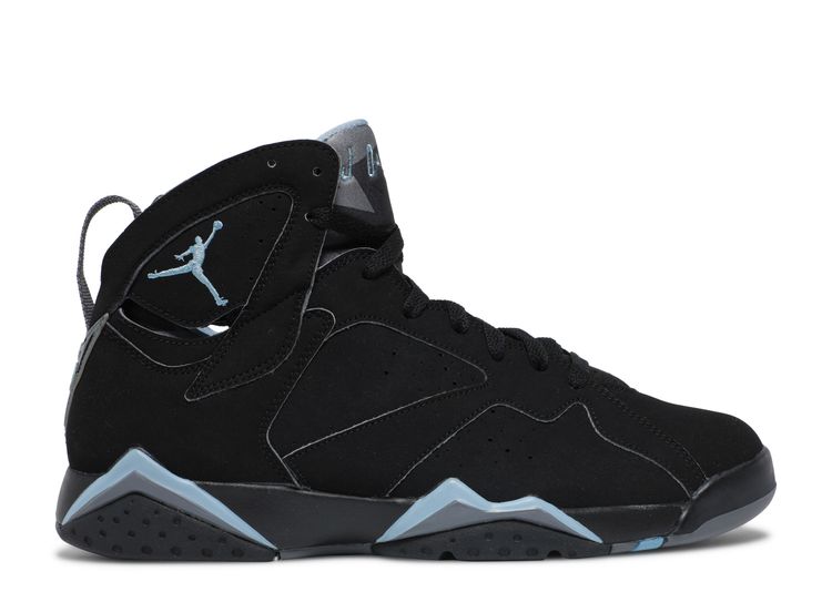 black and grey jordan 7s