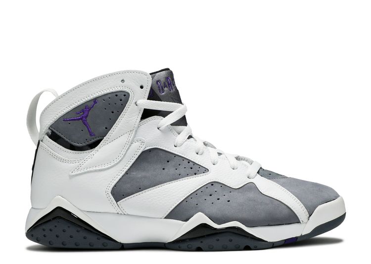 retro 7 purple and white