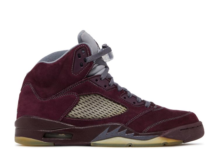 grey and burgundy jordans