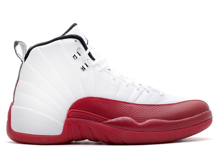 white and red 12s jordans