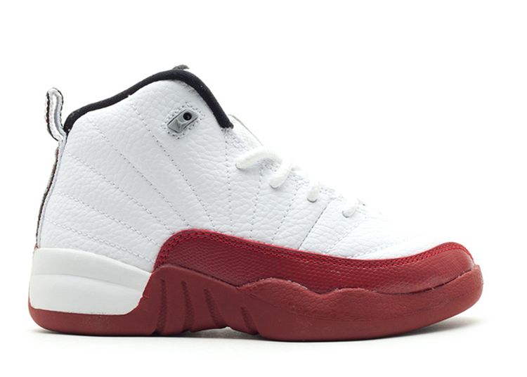 white and red jordans 12