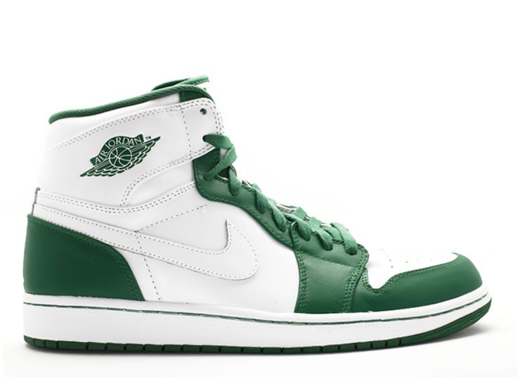 white and green air jordan 1