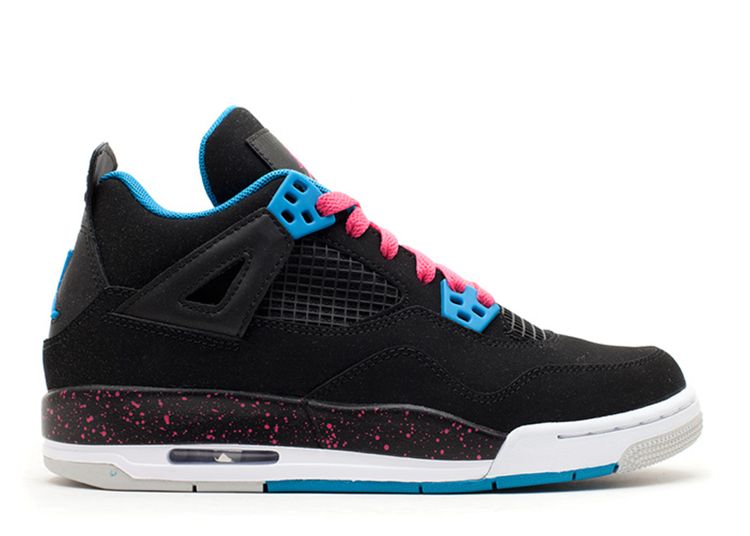 jordan retro 4 black pink blue