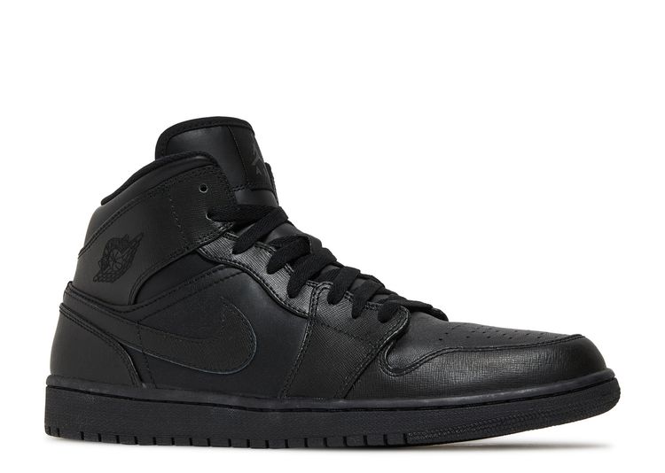 black jordan 1s mid