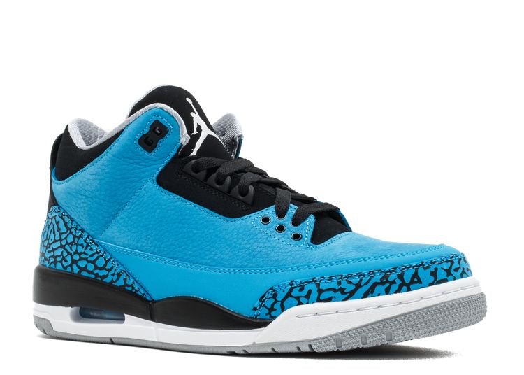 jordan 3 powder blue on feet