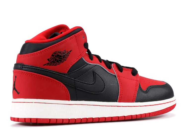 Air Jordan 1 Retro Mid GS 'Bred'