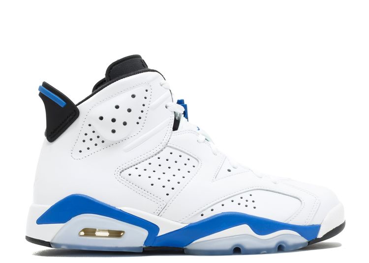 white and blue jordan shoes