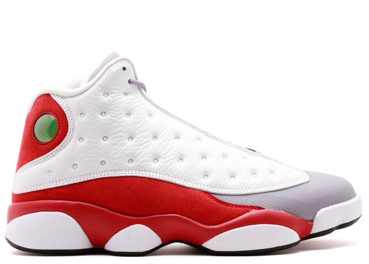 Air Jordan 13 Retro Grey Toe Men's Shoe  - White/Black/True Red/Cement Grey - 9.5