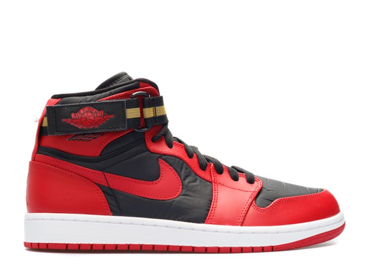 red jordans with strap
