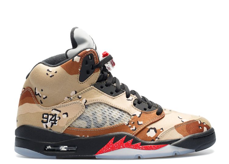 supreme x jordan 5 camo