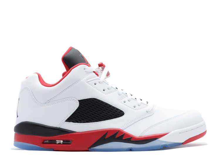 jordan 5 red and white