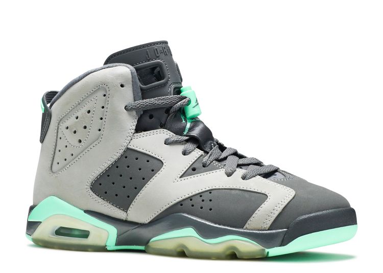 grey and green jordan 6