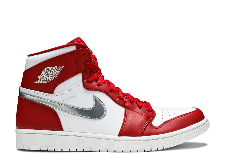 red and white air jordan 1 high