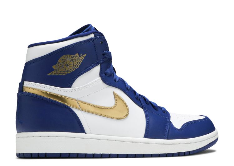 blue gold and white jordan 1