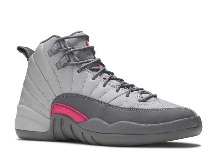 gray and pink jordan 12s