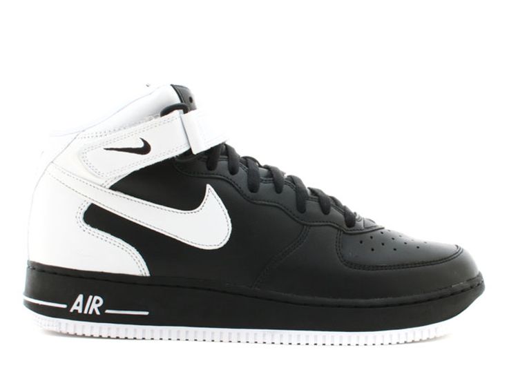 air force 1 black and white mid