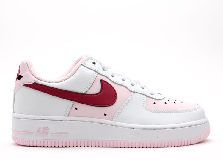red and pink air force ones