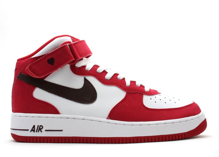 Wmns Air Force 1 Mid 'Valentine's Day' - Nike - 308915 163 - white/red ...