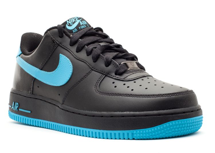 black and turquoise air force ones