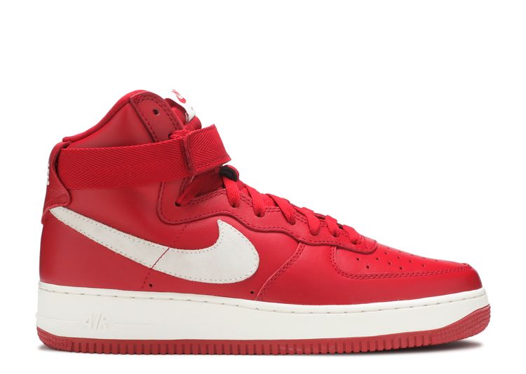 high top air force ones red and white