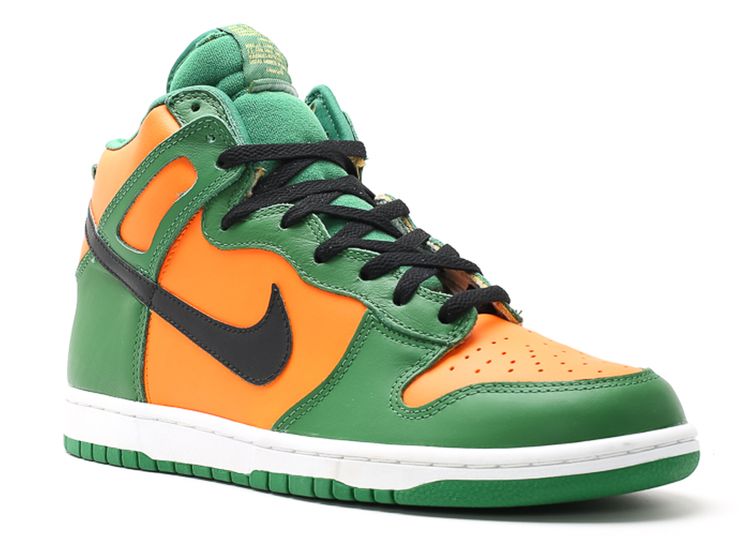 Orchard Street Dunk Hi - Nike - 867530 002 - jungle green/orange crush ...