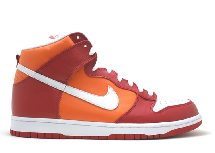 dunks red and white