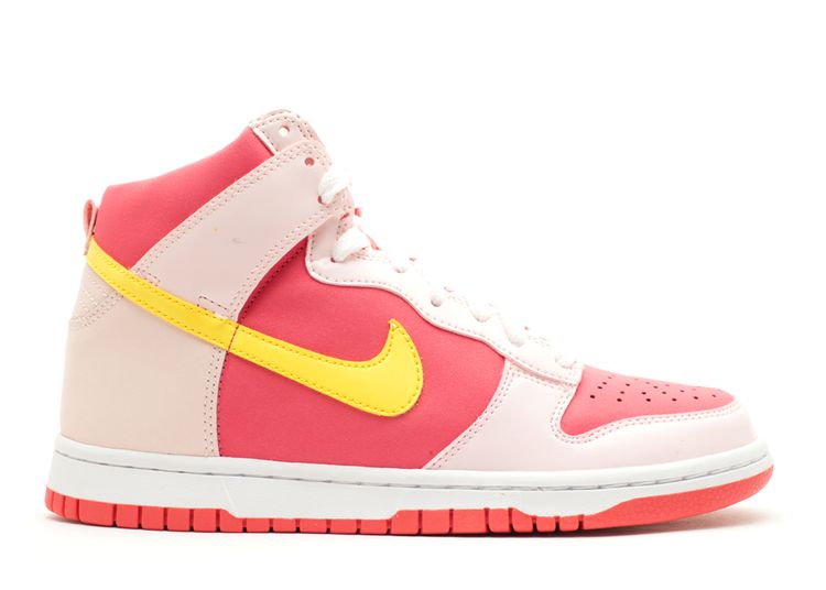 Dunk High GS - Nike - 316604 871 - flamingo/zest-aluminum pink-white ...