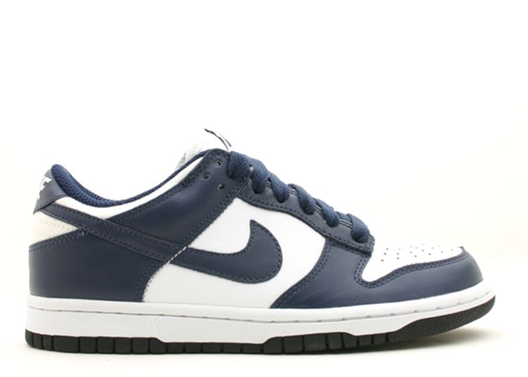 nike dunk low gs midnight navy white 