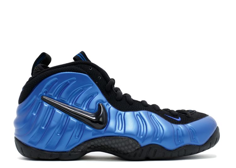 black and blue nike foamposites