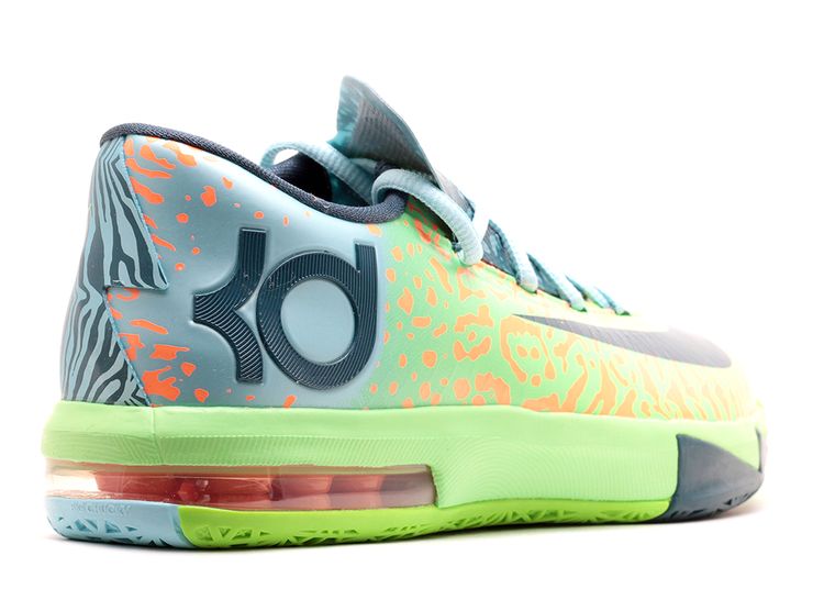 KD 6 GS 'Liger' - Nike - 599477 302 - elctrc grn/nght fctr-atmc orng ...