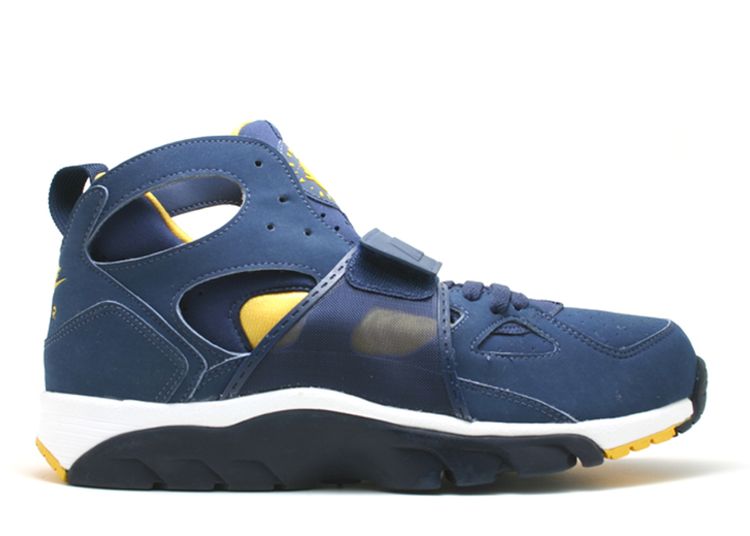 navy blue and yellow huaraches